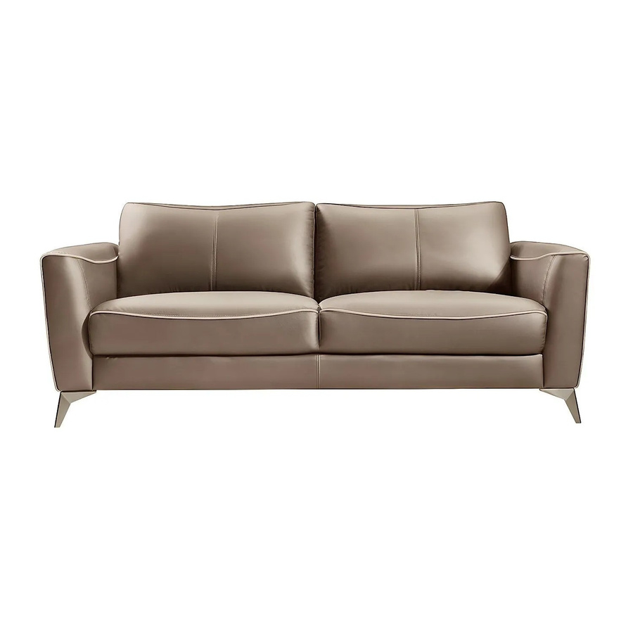 Vente-unique Sofa Batuco in Braun mit Lederbezug, Breite: 200 cm - Bild 2