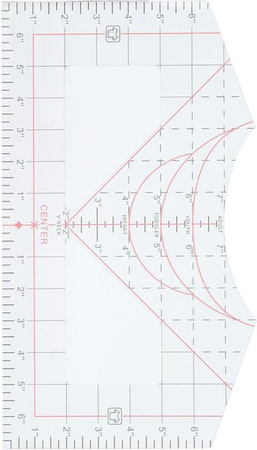 Igeteck T-Shirt Lineal Ausrichtungswerkzeug Transparent zur Zentrierung von Designs für V-Ausschnitt und Rundhals