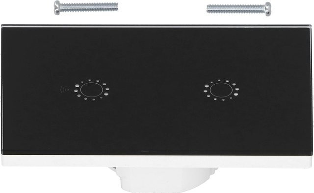 KONNWEI LED Smart Lichtschalter WiFi Wand Touch 2-fach in Grau mit App- und Sprachsteuerung für Alexa und Google Assistant - Bild 1