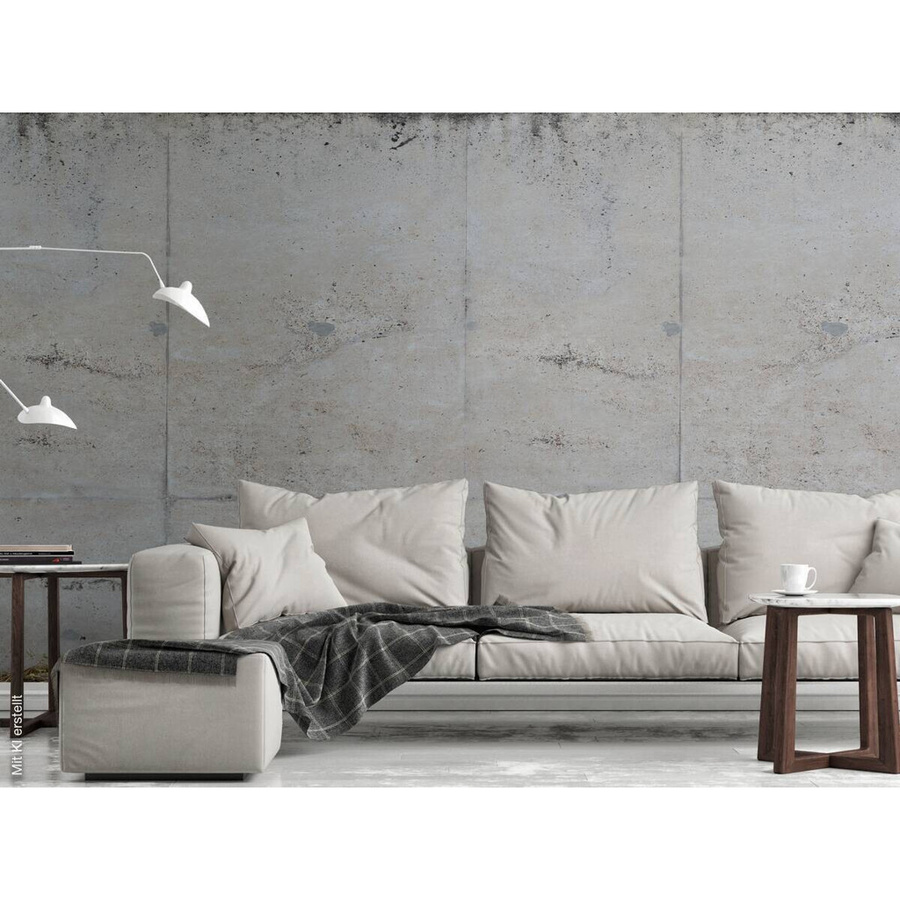 Livingwalls Fototapete Betonoptik in Grau Beige und Grün, B/H: 280 x 159 cm - Bild 3