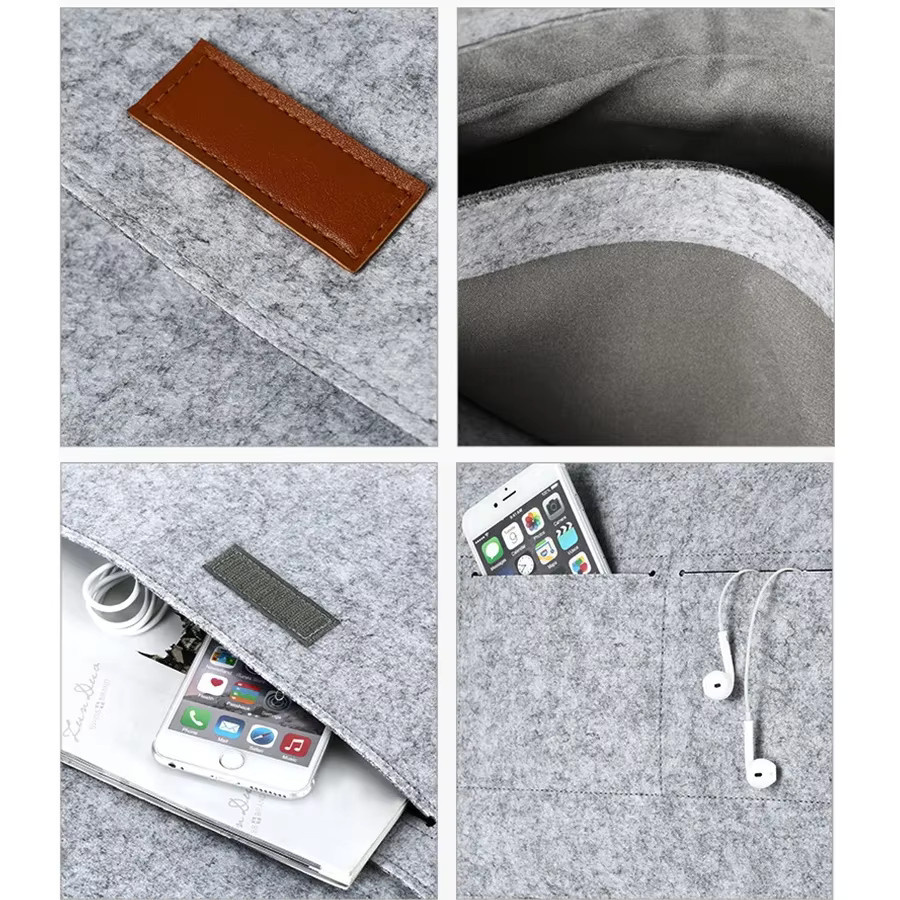 ZNOVAY Filz-Innentasche in Grau für MacBook, Laptop und Tablet von 11 bis 16 Zoll - Bild 4