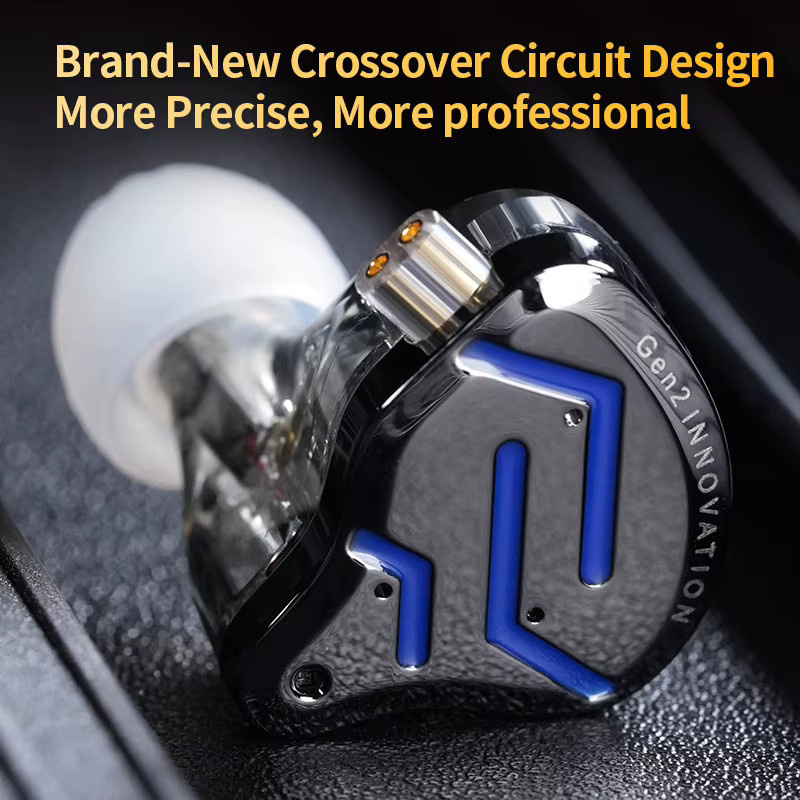 KZ ZSN Pro 2 Hybrid Drive In-Ear-Kopfhörer mit 1BA + 1DD, Blau, mit abnehmbarem 2-poligem Kabel - Bild 4