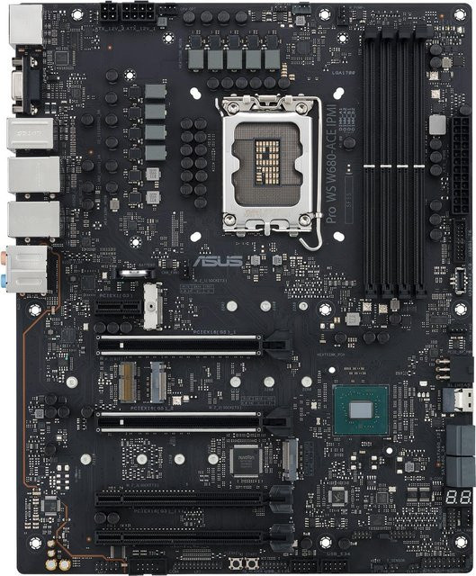 ASUS PRO WS W680-ACE IPMI Mainboard LGA 1700 DDR5 ATX Schwarz - Bild 2