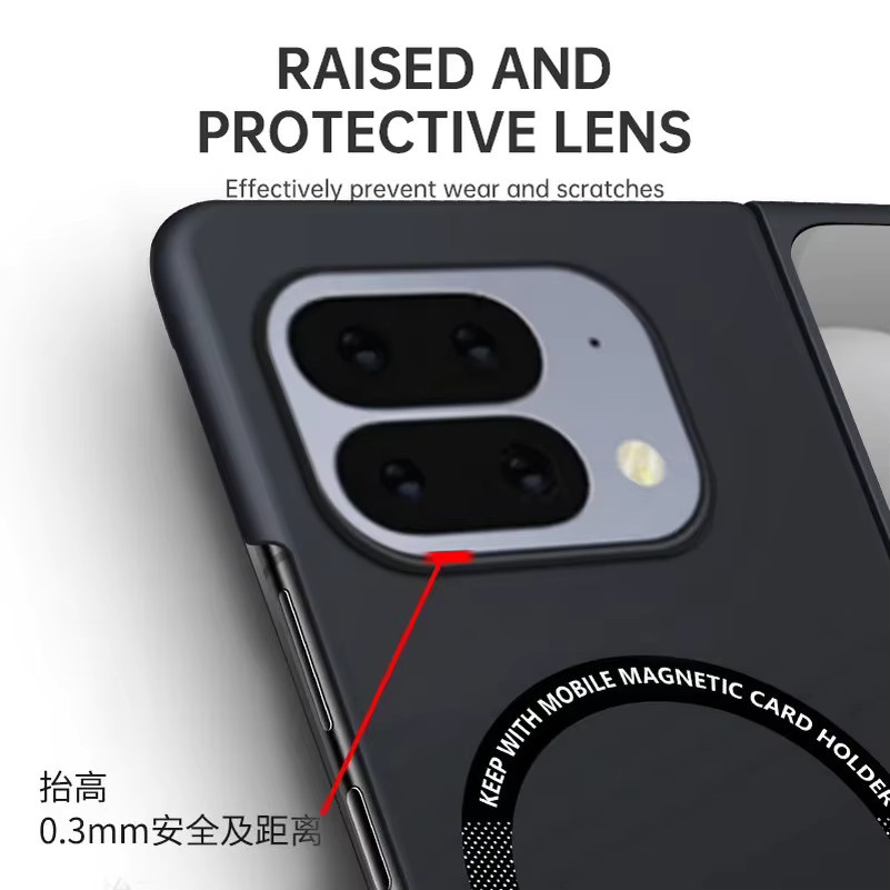 Ultradünne MagSafe Schutzhülle für Google Pixel 10 Pro Fold in Weiß mit magnetischem Hartlinsenschutz und Anti-Drop-Funktion - Bild 3