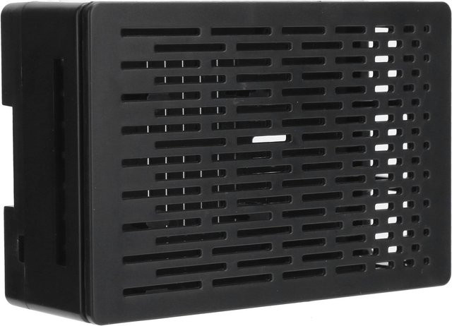Schutzgehäuse für Raspberry Pi 4B von OutsideWorld aus ABS-Kunststoff in Schwarz mit freien Anschlüssen für HDMI, USB-A, USB-C und Ethernet/LAN - Bild 1