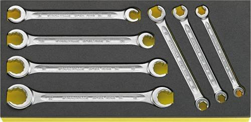 Stahlwille TCS 24/7 Doppel-Ringschlüssel-Satz Metrisch 8-22mm in Gelb und Silber - Bild 1