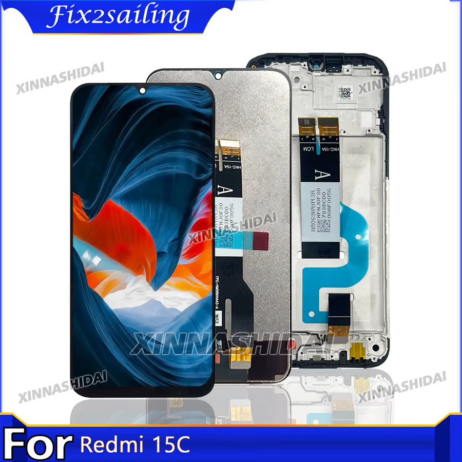 Xiaomi Redmi 15C LCD-Display mit Rahmen in Schwarz als Ersatzteil - Bild 2