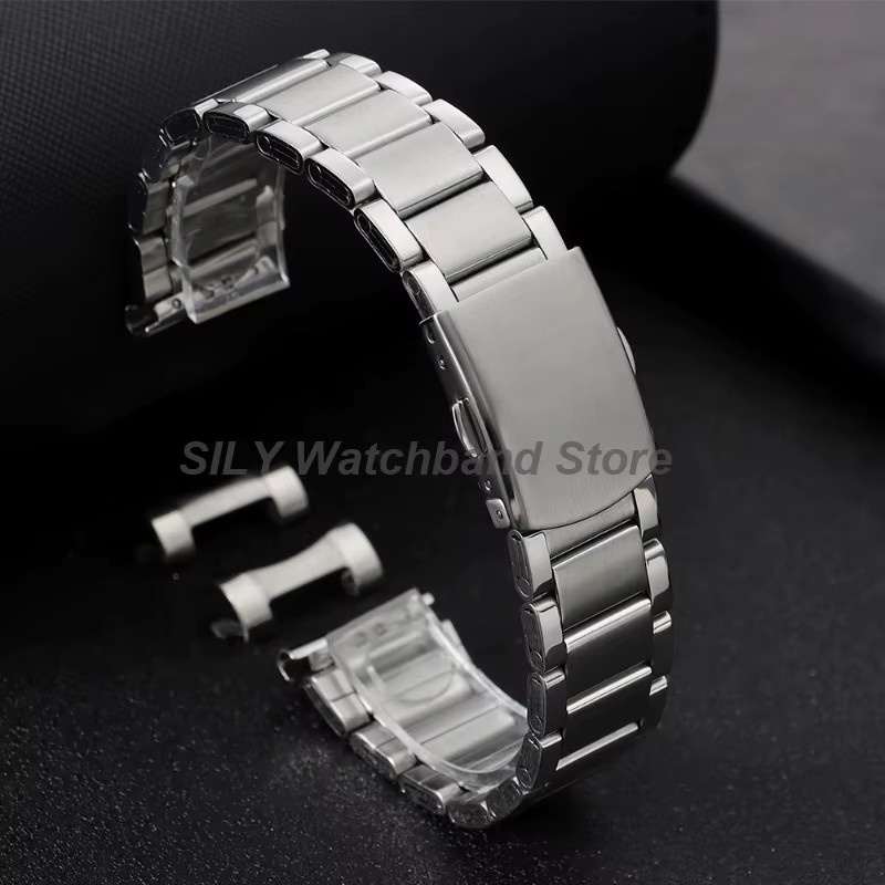 asukaband Uhrenarmband Faltschließe, Edelstahl, Silber, Unisex - Bild 2