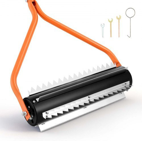 VEVOR Lake Weed Roller zur Algen- und Schlammentfernung aus Edelstahl mit 6 Klingen und 4 Aluminiumgriffen, Länge: 4,3 m - Bild 1