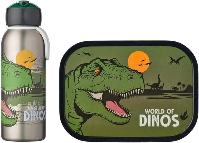Mepal Campus Lunchset 2-teilig aus Thermoflasche und Brotdose Dino World in Multicolour - Bild 1