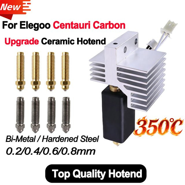 Elegoo Upgrade-Hotend-Kit für Centauri Carbon FDM 3D-Drucker mit Düsen in 0,2 mm, 0,4 mm, 0,6 mm und 0,8 mm - Bild 1