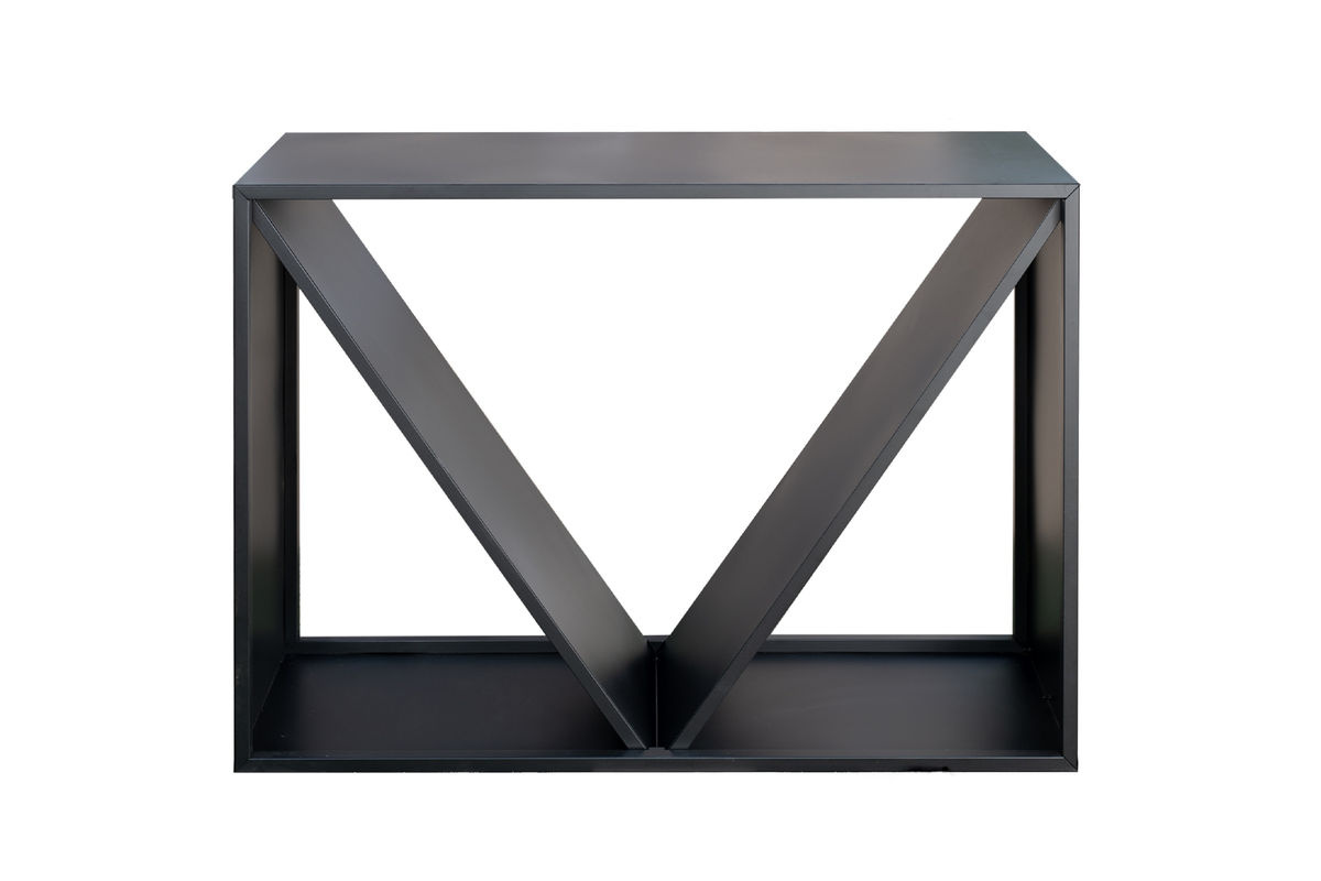 Westmann modernes Kaminholzregal aus Stahl in Schwarz, B/T/H: 114,5 x 35 x 80 cm - Bild 5