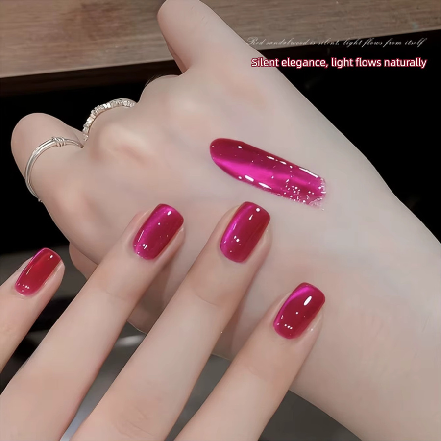 MIANEL Katzenauge UV-Gel-Lack, Pitaya-Rosarot, Schimmernd - Bild 3