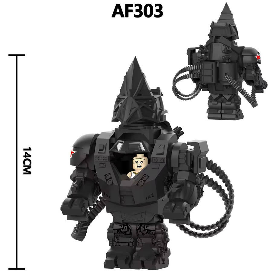 Hot Toys Mini Bricks Cartoon Charaktere Actionfiguren aus Kunststoff in Schwarz - Bild 3