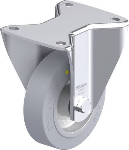 Blickle Stahlblech-Bockrolle BH-ALEV 125K-3-SG-AS in Grau mit 125 mm Rad-Durchmesser und 250 kg Tragfähigkeit - Bild 1