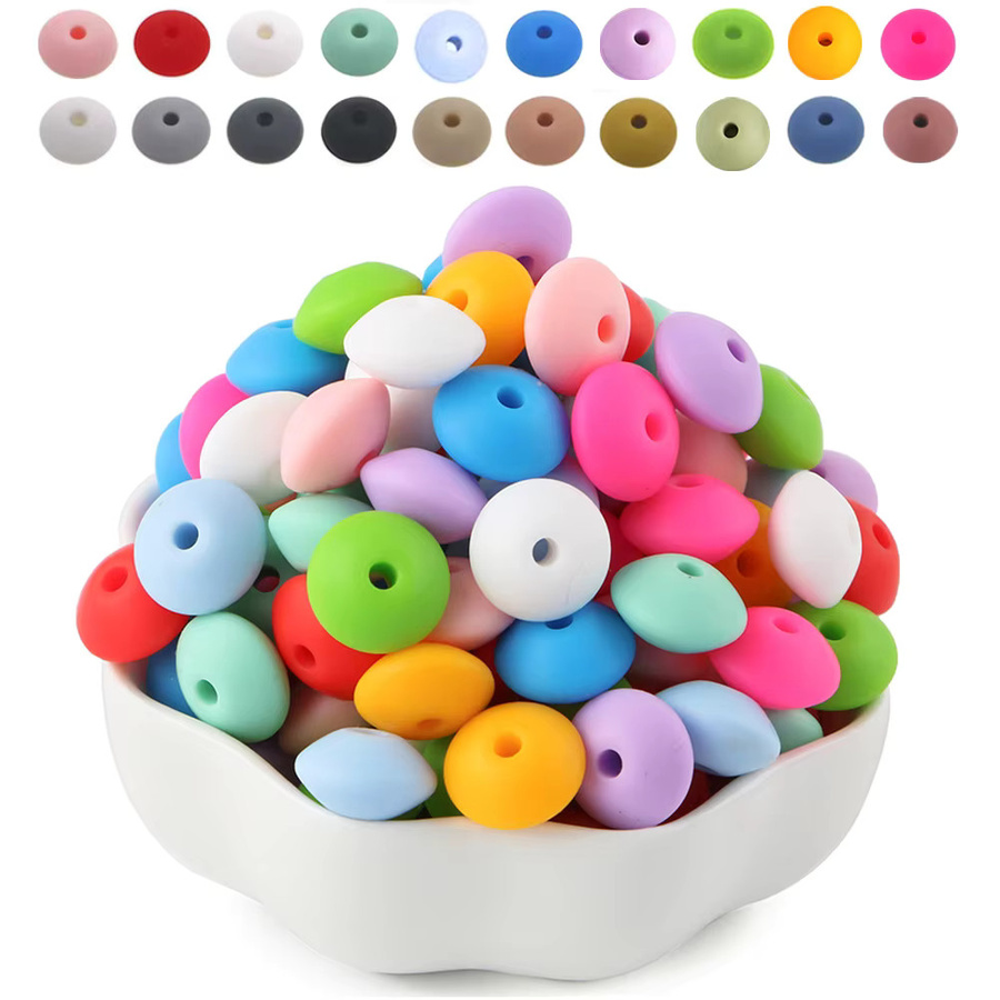kovict Silikon Linsen Perlen, 12mm, Unisex - Bild 2