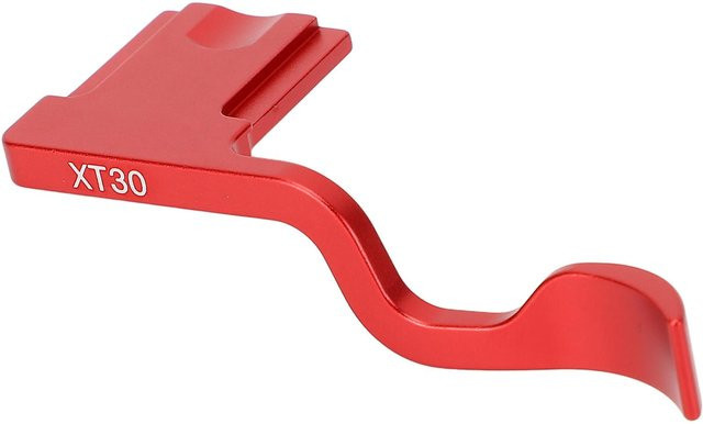 Fujifilm Blitzschuh mit Daumenauflage und Handgriff aus CNC Aluminiumlegierung in Rot - Bild 1