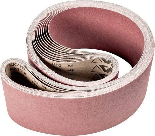 PFERD Korund Schleifband für Bandschleifer, Körnung 80, Farbe Braun, B: 150 mm, L: 2000 mm, 10 Stück - Bild 1