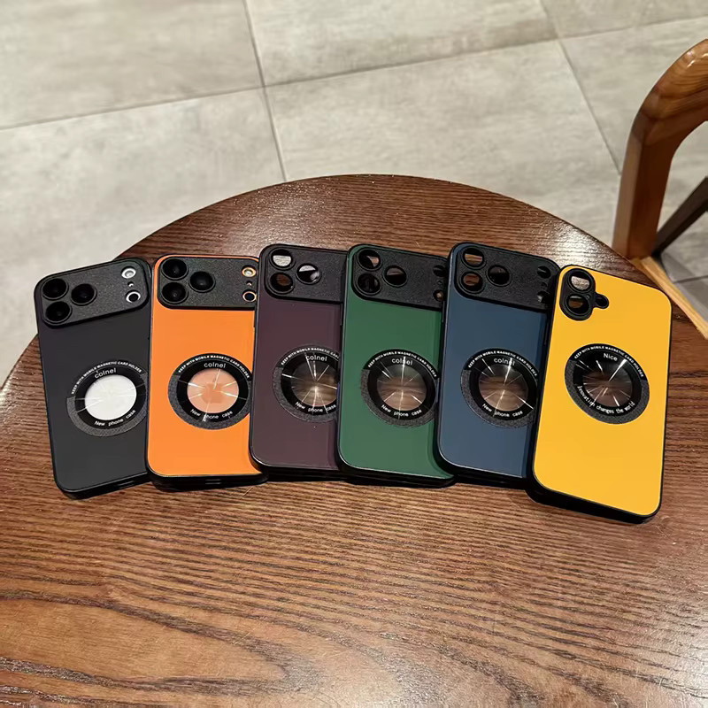 Luxuriöse Kunstleder Handyhülle in Purple für iPhone 17 Pro Max, iPhone 16 Pro, iPhone 15, iPhone 14 und iPhone 13 mit kabelloser Ladefunktion und stoßfestem Schutz mit freiliegender Kamera - Bild 1