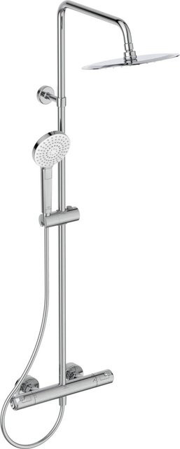 Ideal Standard Duschsystem Ceratherm T50 mit Regendusche, Handbrause und Thermostat in Chrom - Bild 1