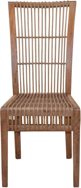 Holzstuhl Dora von Möbel direkt online aus Mangoholz und Rattan in Braun, B/T/H: 58,5 x 47,0 x 105,0 cm - Bild 1