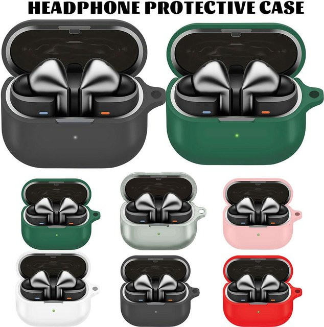 Silikon-Schutzhülle für Samsung Galaxy Buds 3 FE, Buds 3 Pro und Buds 3 in Schwarz, kratzfest und stoßfest mit vollständiger Abdeckung - Bild 1