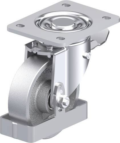 Blickle Stahlblech-Lenkrolle LH-G 125K-3-ST-FS in Silber, Rad-Durchmesser: 125 mm, Tragfähigkeit: 450 kg - Bild 1