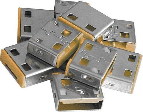 Lindy USB Port Schloss USB-Lock 10er Set in Orange und Silber ohne Schlüssel zum Diebstahlschutz - Bild 1