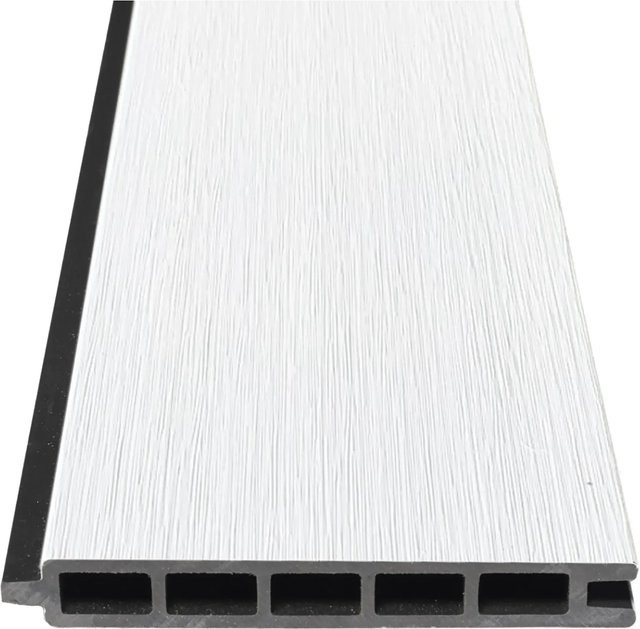 T & J Elskop WPC-Steckzaunsystem Lamelle Weiß B: 179 cm, H: 176 cm - Bild 1