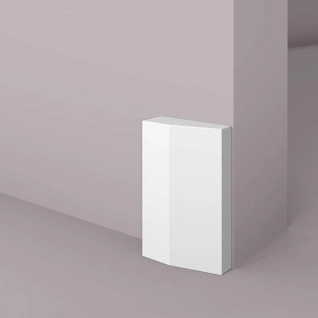 NMC WALLSTYL Sockel-Set WB2 Zierelemente für Türumrandungen in Weiß, 2 Stück, B: 16,2 cm, T: 3,5 cm, H: 10 cm - Bild 1