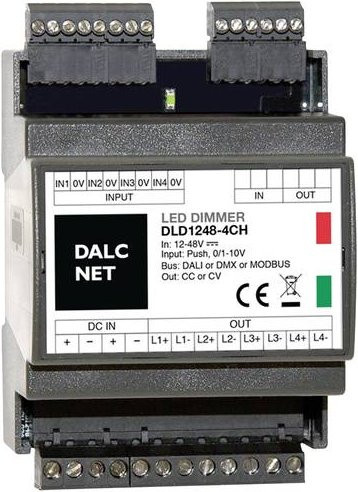 Dalcnet DLD1248-4CC-DALI 4-Kanal Dimmer in Grau - Bild 1