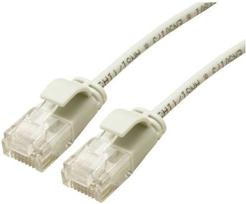Roline Green UTP Patchkabel Cat.6A LSOH Slim Ethernet LAN in Grau, 0,5 m - Bild 1