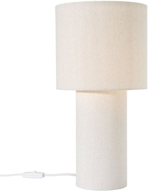 PR Home Leah Tischlampe mit Textilschirm in Beige, E27 - Bild 1