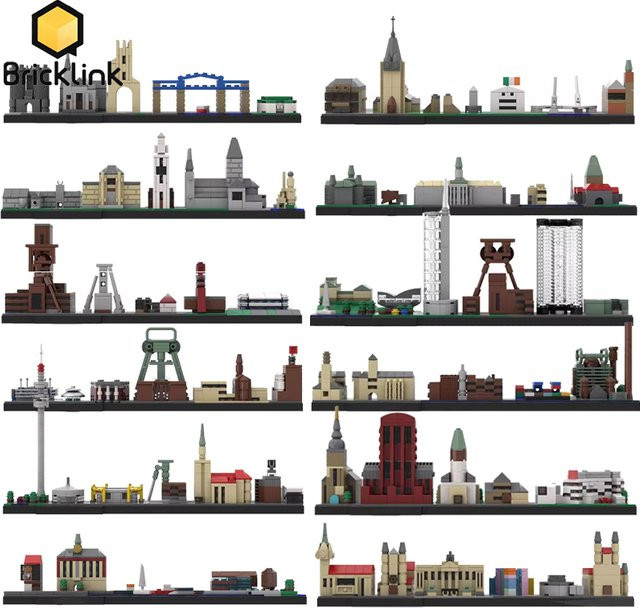 Bricklink Ruhr Industrial Base City Skyline Haus, Bausteine, Bunt / Mehrfarbig - Bild 1