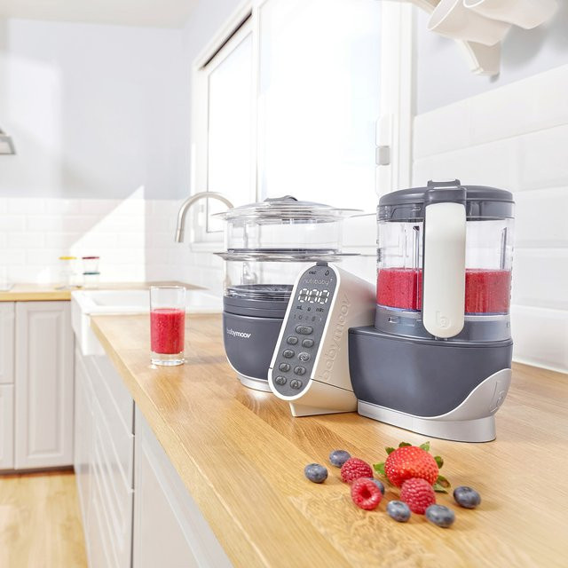 Babymoov Nutribaby + Babynahrungszubereiter und Sterilisator in Grau mit Digitalanzeige und Abschaltautomatik - Bild 1