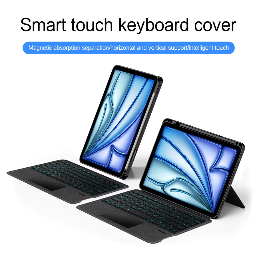 Apple Smart Magic Keyboard für iPad Pro 11 Zoll (1./2./3./4. Generation) und iPad Air 11 Zoll (M4, M3, M2, 4./5. Generation) mit Touchpad und Hintergrundbeleuchtung in Schwarz - Bild 4