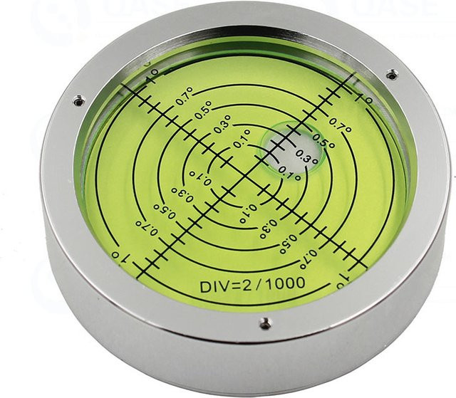 QASE Präzisions-Plattform-Wasserwaage aus Metall in Silber mit leuchtender Perle - Bild 1