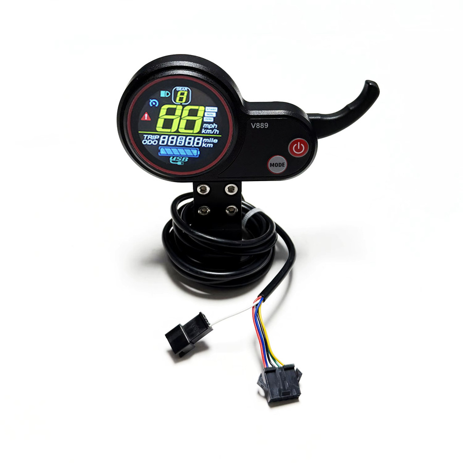 Kugoo V889 Farbdisplay mit Drehgashebel und USB für TF-100 M4 E-Scooter, Schwarz - Bild 4