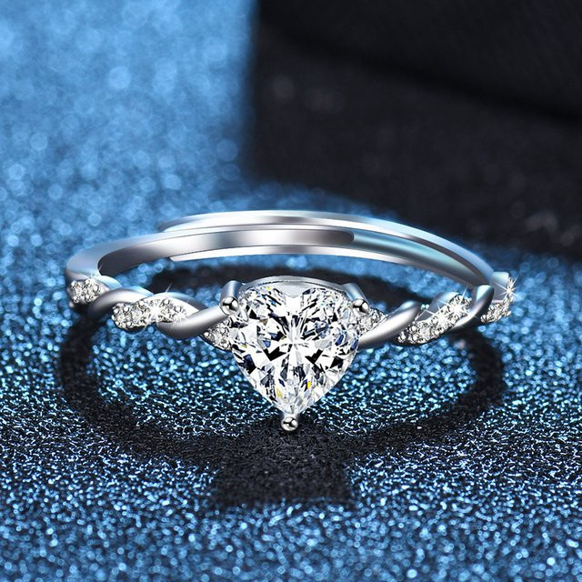 Ring 925 Silber, Zirkonia, Damen, Verlobungsring - Bild 1