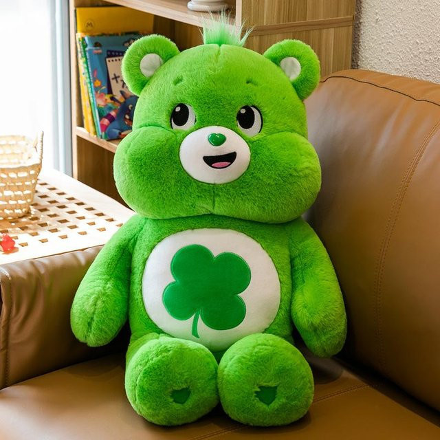 Binchi Keji Travel Cartoon Bär, Plüsch Spielzeug Puppe, grün, 33cm, ab 14 Jahren - Bild 1