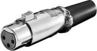 goobay Mikrofonkupplung XLR in Schwarz und Silber mit 3Pin Anschluss - Bild 1