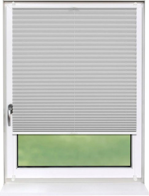 Deco-Raum Plissee Basic Klemmfix ohne Bohren, Farbe Silber, blickdicht, B: 45 cm, H: 150 cm - Bild 1