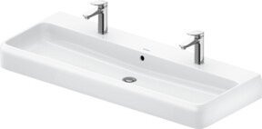 Duravit Aufsatz-Doppelwaschtisch Qatego in Weiß Hochglanz, B/T: 120 x 47 cm - Bild 1