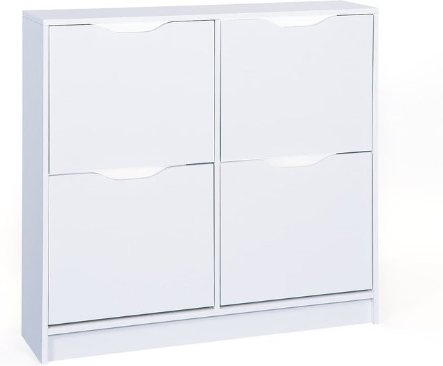 Schuhschrank Westphalen Schuhkipper von Inter Link mit 4 Klapptüren in Weiss - Bild 1