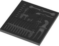 Wera Schaumstoffeinlage 9853 für Kraftform Kompakt Wartungsset 1, Schwarz, L x B x H: 34,2 x 17,2 x 3,0 cm - Bild 1