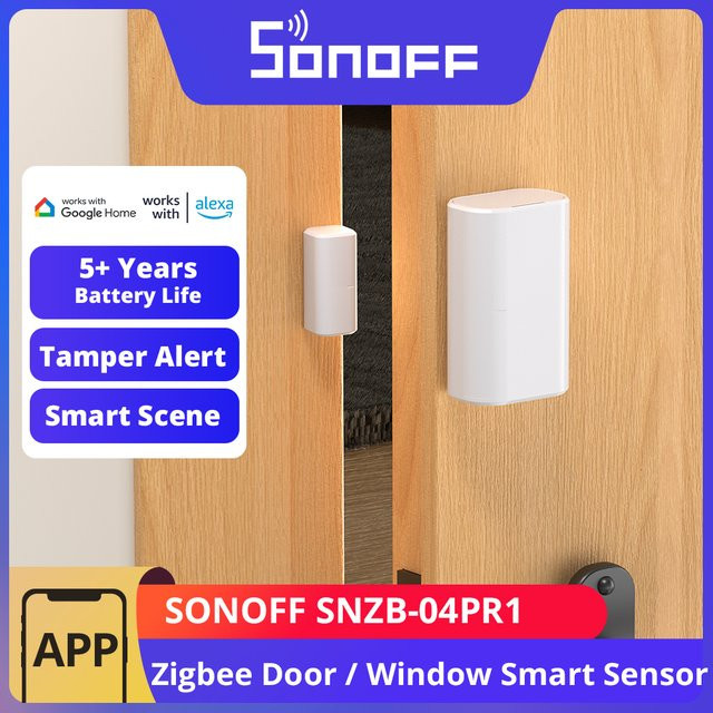SONOFF SNZB-04PR1 Zigbee 3.0 Tür- und Fenstersensor mit Manipulationsalarm in Weiß, kompatibel mit Alexa und Google Home via Zigbee Hub - Bild 1