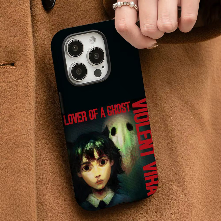 V-VIOLENT VIRA Handyhülle für iPhone 17 16 15 14 13 12 Pro Max Plus glänzende HD-Doppelschicht-Flüssigkeits-Hartschale in Schwarz und Weiß - Bild 3