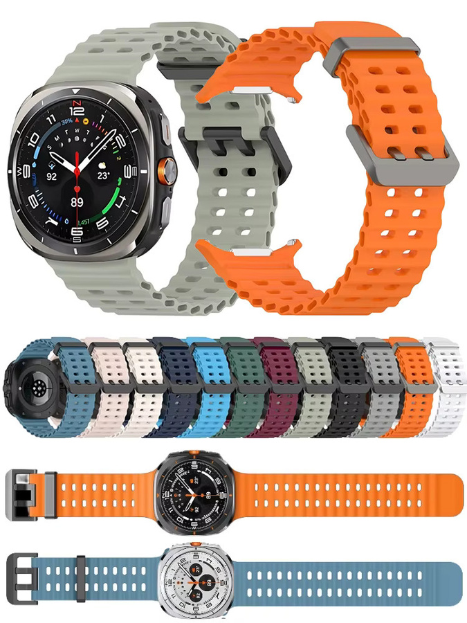 Samsung Uhrenarmband Ocean Silikon, Galaxy Watch Ultra 47mm, Unisex - Bild 4