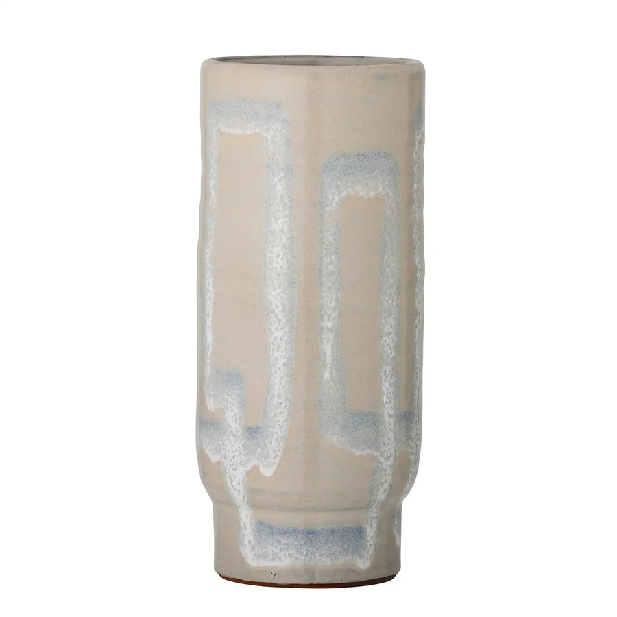 Bloomingville Vase Vefa in Terrakotta mit handdekorierten Mustern, Farbe: Braun/Beige, Höhe: 28,5 cm - Bild 1