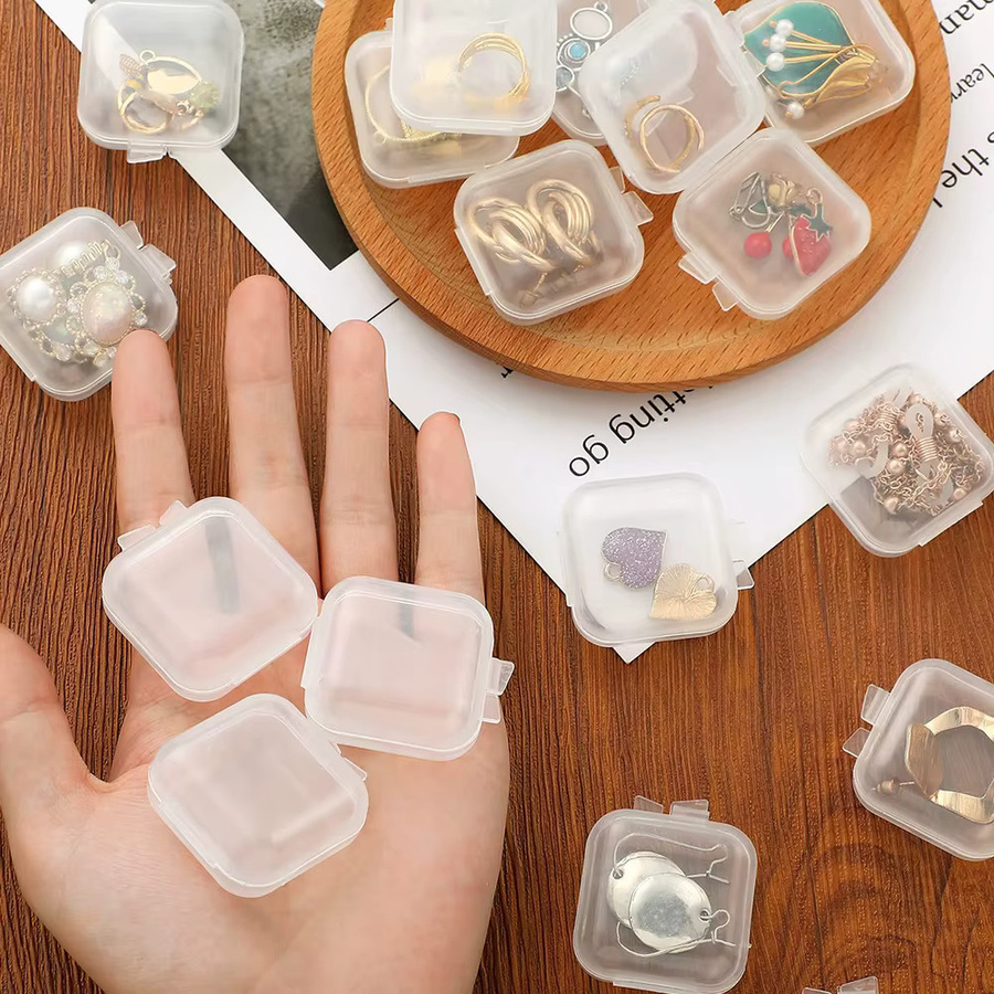 Transparente Mini Schmuckboxen aus Kunststoff für Ohrringe, Ringe und Zubehör - Bild 5